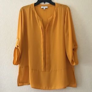 NWOT mustard blouse